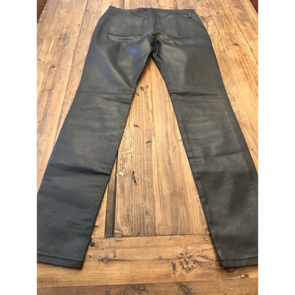 Eileen Fisher Waxed Organic Cotton Stretch Denim Pants Jeans Size 8 Lagenlook - Picture 11 of 16